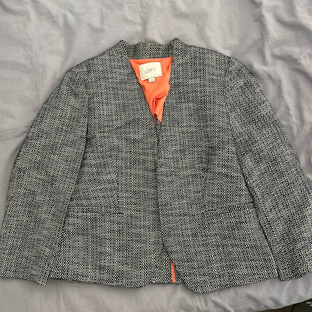 LOFT B/W semi lined Blazer Jacket